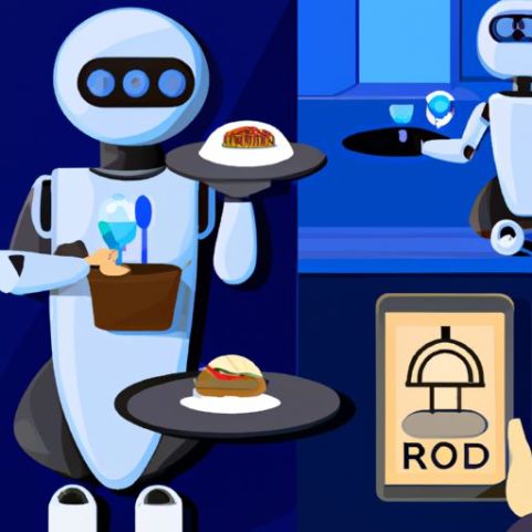 Robot Otonom Pelayan Pengiriman Makanan Robot penerima telepresence Hotel Temi Mobile Melayani Robot Pendatang Baru Restoran