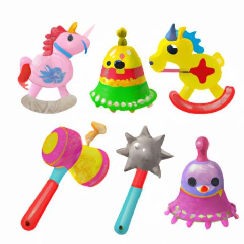 toy cartoon animal soft bell sand christmas tree hammer set plastic baby rattle toys Infant rattle shaking