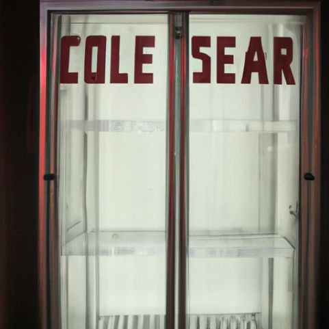 Kühlschrank zum Verkauf, aufrechte Vintage-Serie, Glastür, vertikales elektrisches Display