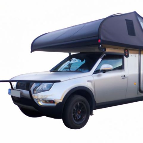 Tente de toit de remorque mini camping-car glamour pour camping-car avec espace de stockage génération électrique pneu tout-terrain camping-car personnalisé