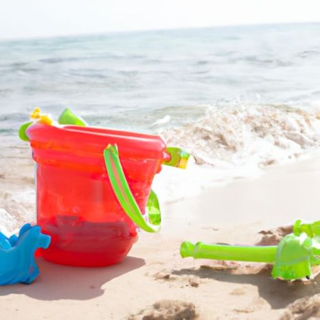 Juguetes de arena para el agua en la playa, juego de deportes acuáticos, cubo, juguetes de playa, silicona, verano, sin Bpa, portátil para niños