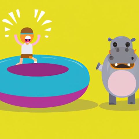 jogo bungee run inflável disco voador com fome jogo de hipopótamo venda quente esportes para adultos e crianças