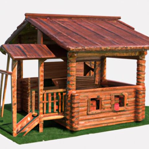 घर की झोपड़ी लकड़ी का बगीचा घर बच्चों के लिए कस्टम प्लेहाउस आउटडोर उच्च गुणवत्ता वाले बच्चों के खेल