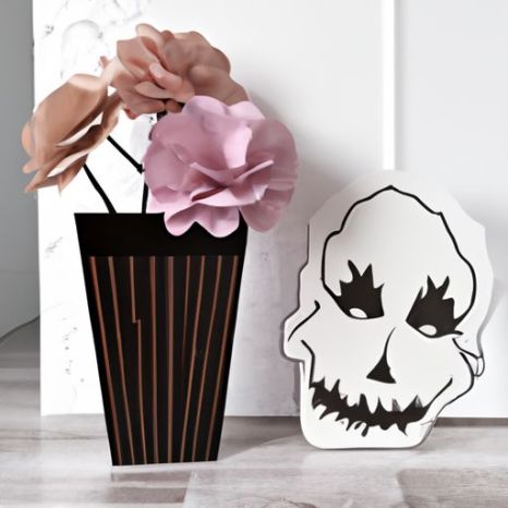 adhesive 3d flower vase sticker halloween removable diy wall stickers Home decoration self