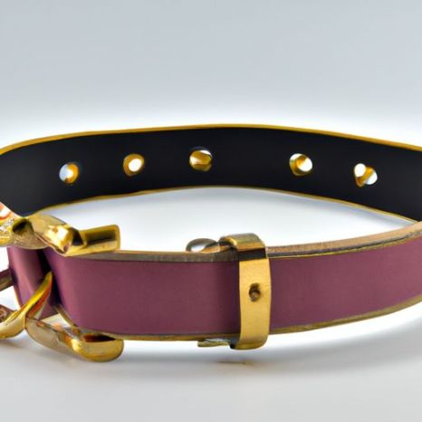 gold buckle dog collar out adjustable dog traction dog collar factory direct sales Cream velvet pet collar rose