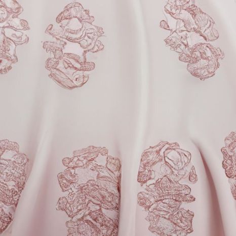 kadın parti elbise kumaşı polyester içi boş blok kumaş brokar jakarlı nakış kumaşı