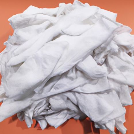 Resíduos de toalhas de algodão branco, resíduos de limpeza industrial, panos de qualidade para limpeza de resíduos têxteis 100% algodão