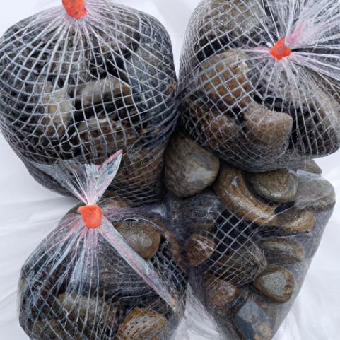 River black Pebble Stone Packed in pebble stone in nets plastic bag 1cm to 3cm Natural