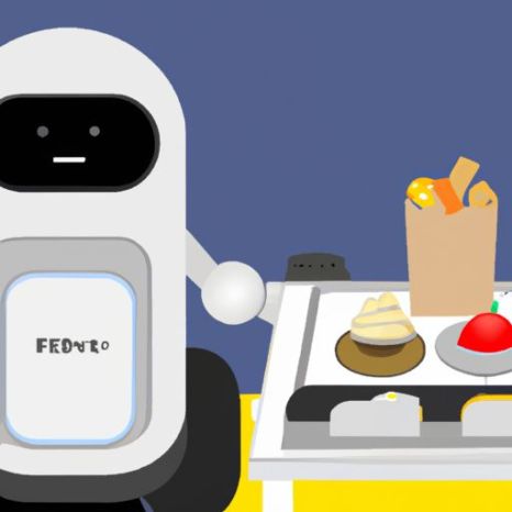 Robot Makanan Di Restoran Cerdas Cerdas Pengiriman Otomatis Robot Pengiriman Makanan Robot Peralatan Layanan Komersial