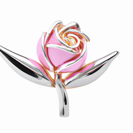 Liga de zinco de qualidade feminina acessórios de joias joias presente prata ouro joias festa moda flor broche de casamento estilo luxo rosa broche alto