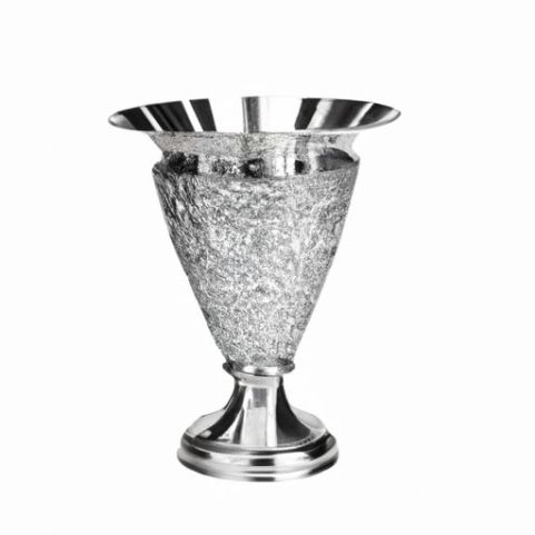 pour fleurs, vases décoratifs de luxe en métal argenté