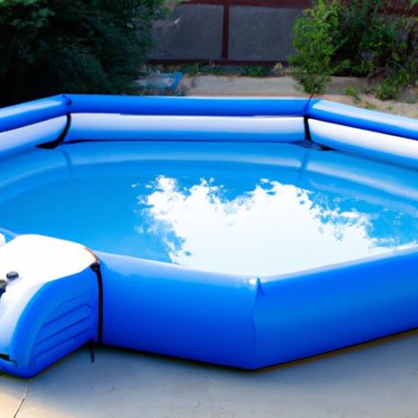 Piscina de plástico para adultos, piscina inflable con estructura de acero en el suelo, familia