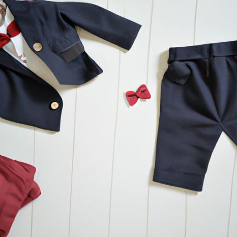 套装 4 件套男婴绅士表演男童服装套装 Walk Fashion Dropshipping 2022 年春季新款男童领带