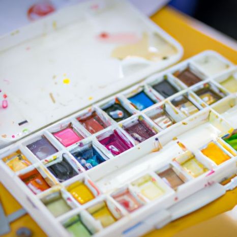 Mẫu dụng cụ trộn màu mặt đĩa và sơn keo hộp đựng bút hộp đựng màu khay trộn màu oy dụng cụ mô hình USTARUA-90252