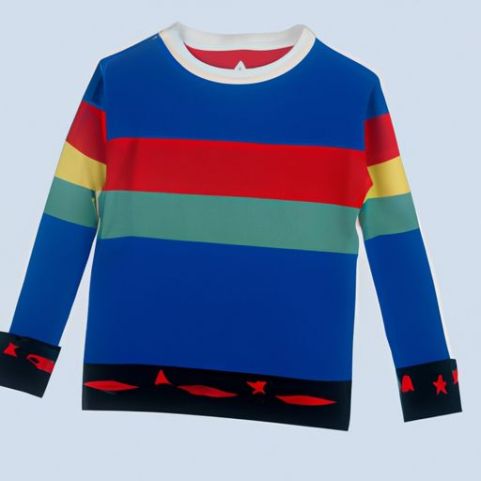 Áo len sọc trẻ em nhãn hiệu cá tính mùa thu và áo thun thường ngày cho bé trai mùa đông Sunny Baby New Rainbow
