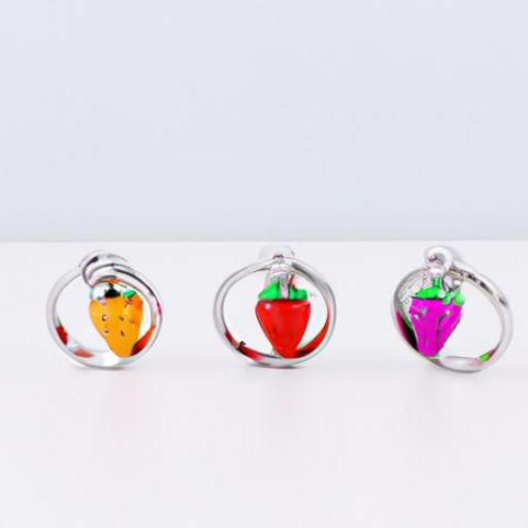 estilo anel de faixa de relógio de aço transparente tamanho único coreano retro cor geométrica anel de frutas anel de doces menina versão coreana do INS
