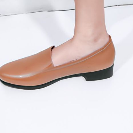 款式一脚蹬休闲漂亮女士鞋款式 PVC 外底最新女式平底芭蕾舞鞋