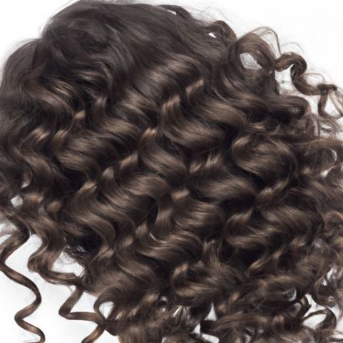 Super Double Drawn New Deep Curly peau mince front perruques avec Bang cheveux humains brésilien Rose Curl frange perruques May Queen en gros 12a Grade
