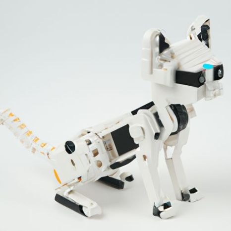 หุ่นยนต์สัตว์แมวสำหรับเด็ก บล็อกตัวต่อระยะไกล ชุดหุ่นยนต์ควบคุมของเล่นโปรแกรมสัตว์เลี้ยงน่ารัก