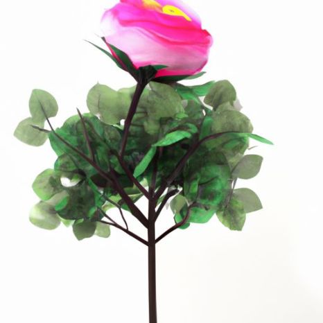 Cây hoa ngoài trời chất lượng tốt Hoa hồng quả bóng 2 inch từ Cây rời nhân tạo Hoa JIAWEI plantas Cây nhân tạo trang trí nhân tạo