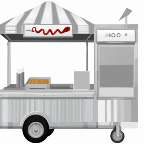 mobiler Imbisswagen, Hot Dog, rutschfester Wagen aus Aluminiumblech, Kaffeekiosk, mobiler Imbisswagen mit voll ausgestatteter Küche, Catering-Imbisswagen, Eiswagen