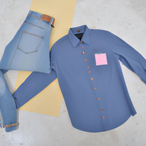 qualité dames surdimensionné couleur contrastée nouvelle couleur unie loisirs polo denim jean chemise grande taille chemisiers et chemises pour femmes 2023 automne haut