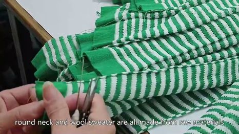 منتج ملابس تريكو قطنية، إنتاج سترة نسائية باللغة الصينية