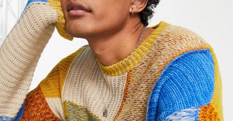 homme chinois tricotant, pull personnalisé